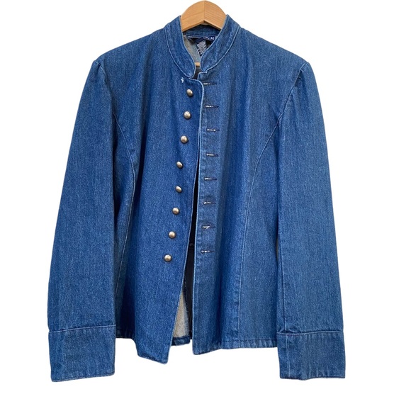 Vintage 90s RALPH by Ralph Lauren Western Blue Denim Jacket Womens 12 L - Picture 6 of 11